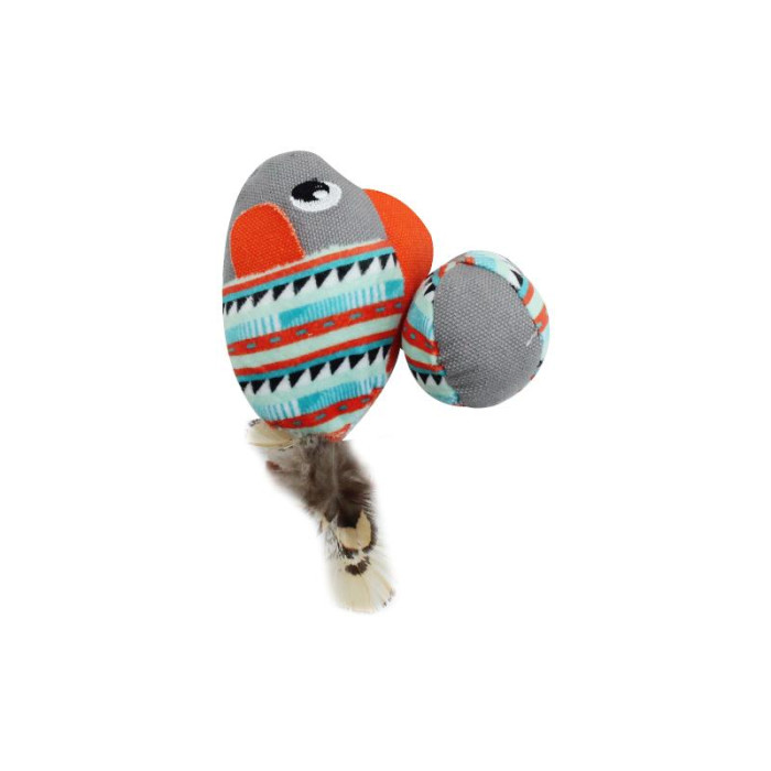 HIPPIE PET Kassi mänguasi, kala ja pall 