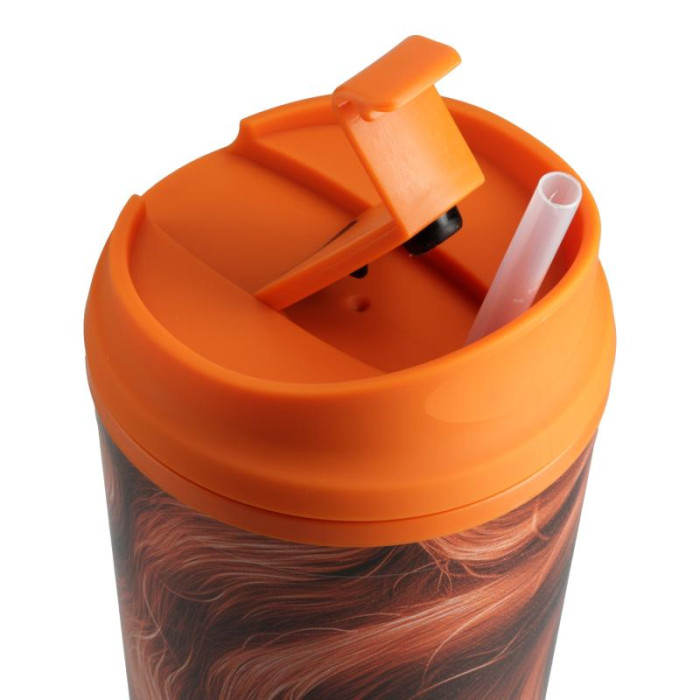 NATURE'S PROTECTION SUPERIOR CARE Plastikust jooginõu, punase karvkatte illustratsiooni ja kõrrega 