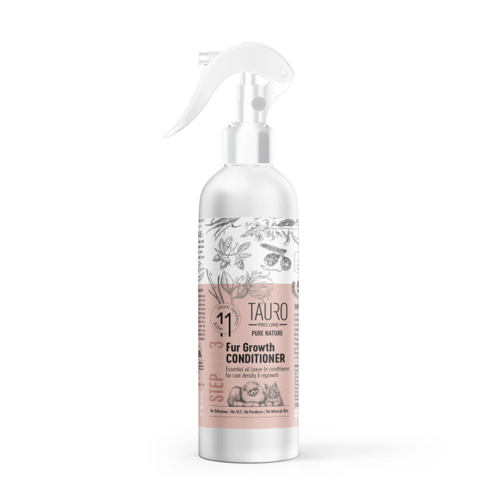 TAURO PRO LINE Pure Nature Fur Growth, karva kasvu soodustav, pihustatav koerte ja kasside palsam 