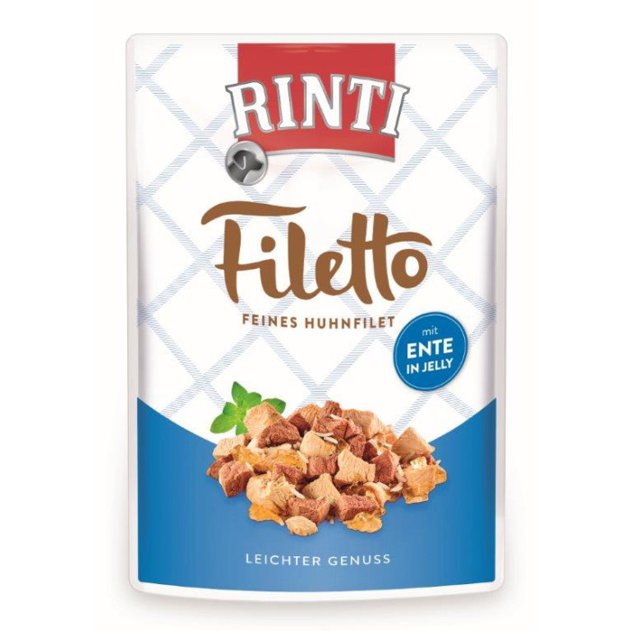 FINNERN RINTI RINTI FILETTO консервированный корм для взрослых собак, с курятиной и утятиной 