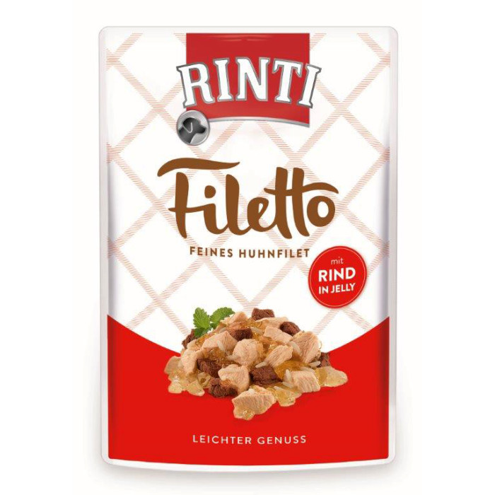 FINNERN RINTI RINTI FILETTO консервированный корм для взрослых собак, с курятиной и говядиной 