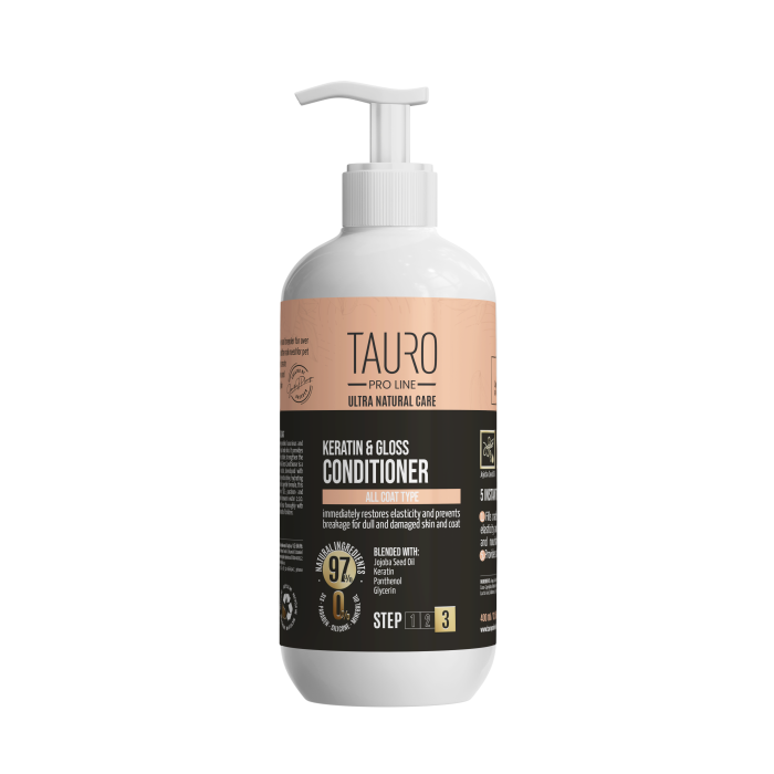 TAURO PRO LINE Ultra Natural Care keratiiniga palsam koerte ja kasside karvkattele 
