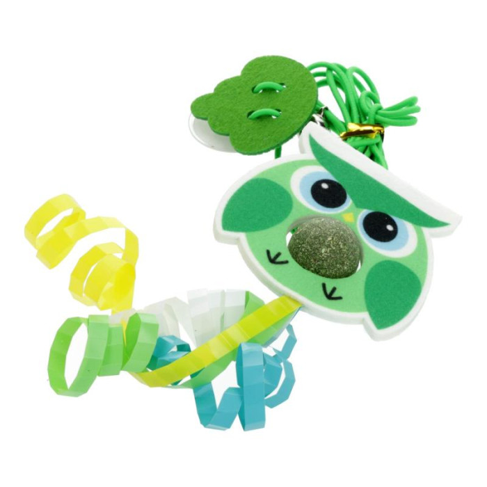 HIPPIE PET игрушка для кошек, сова, с веревочкой, 2 см 