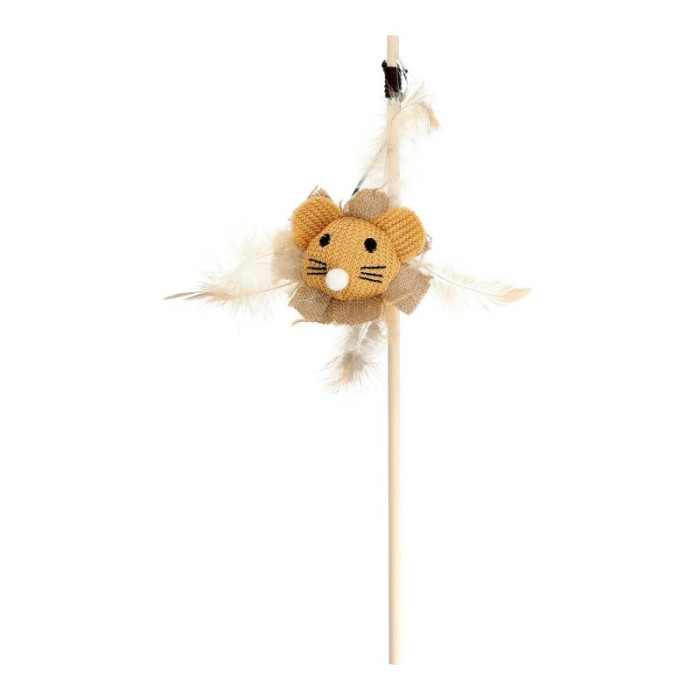 HIPPIE PET игрушка-удочка для кошек, с зайчиком, 40 cм 