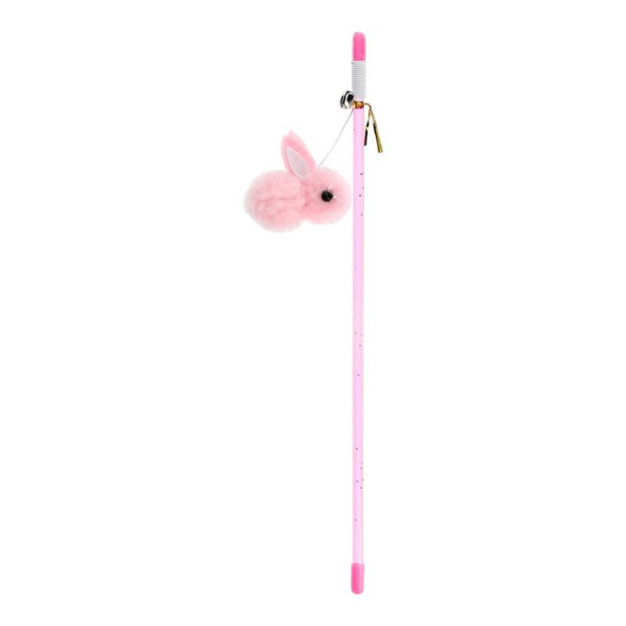 HIPPIE PET Kassi mänguasi, õng, jänesega, 30 cm 
