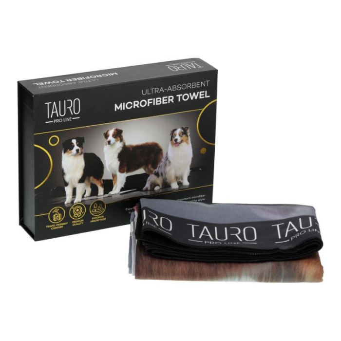 TAURO PRO LINE полотенце из микрофибры, высокая влаговпитываемость, уникальный дизайн, с принтами в виде 