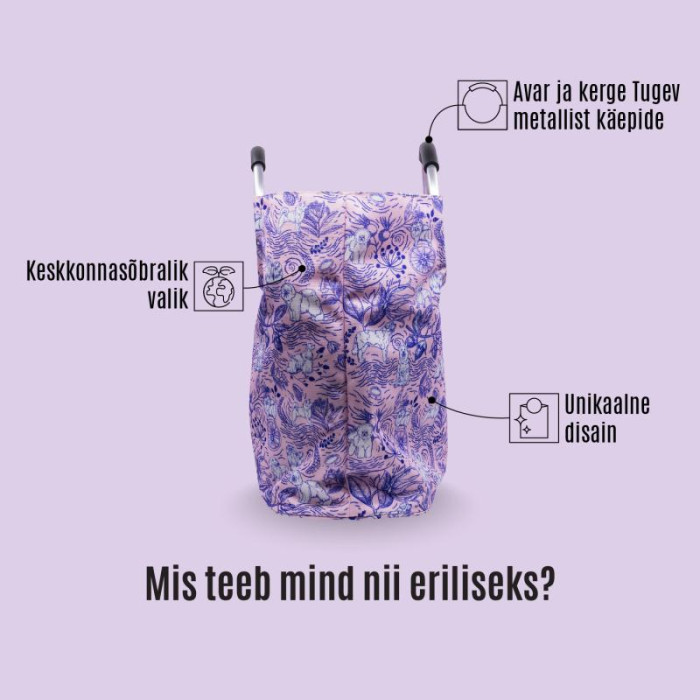 TAURO PRO LINE Ostukott, mahukas, metallist sangaga, eksklusiivne disain 