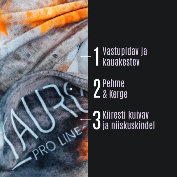 TAURO PRO LINE Pehme pleed Austraalia lambakoera aplikatsiooniga, kirju 