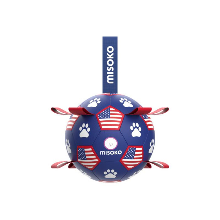 MISOKO Koera mänguasi, täispuhutav jalgpall, 30 cm 