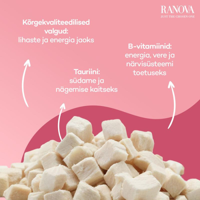 RANOVA Täiendsööt-maius kassidele, külmkuivatatud kanaliha 