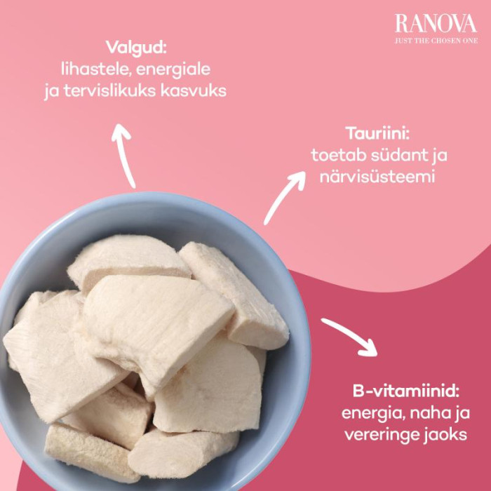 RANOVA Täiendsööt-maius koertele, külmkuivatatud kanaliha 