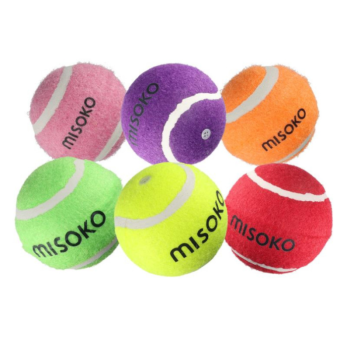 MISOKO игрушка для собак, теннисные мячики, зо звуковым чипом, 6 cм, 6 шт. 