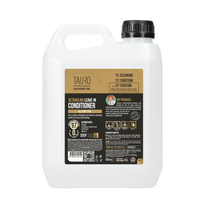 TAURO PRO LINE Ultra Natural Care Mahapestav palsam, mis lihtsustab koerte ja kasside karva kammimist 