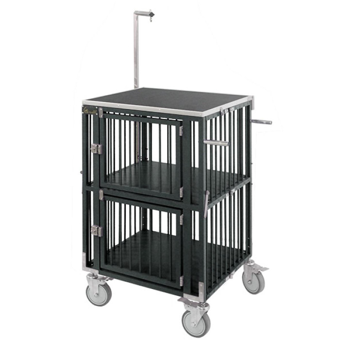UNIPET Kokkupandav lemmikloomade jalutuskäru, 2-korruseline, suurus S, 55x47x95 cm 