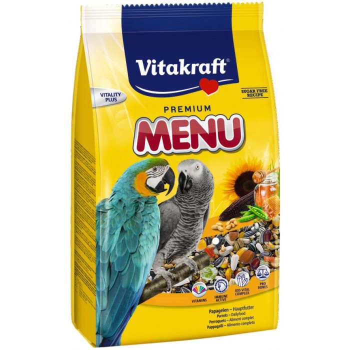 VITAKRAFT Menu Honig корм для попугаев ара и жако 