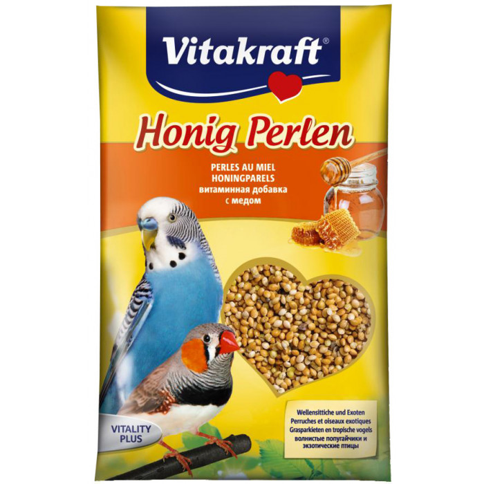VITAKRAFT Honig Perlen vitaminiseeritud seemned viirpapagoidele 