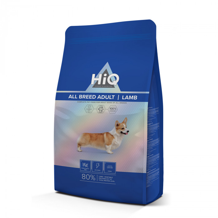 HIQ All Breed Adult Lamb, сухой корм с бараниной для взрослых собак всех породs 
