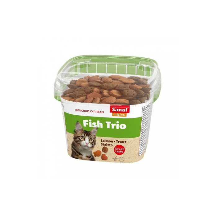 SANAL Fish Trio cup пищевая добавка для кошек 