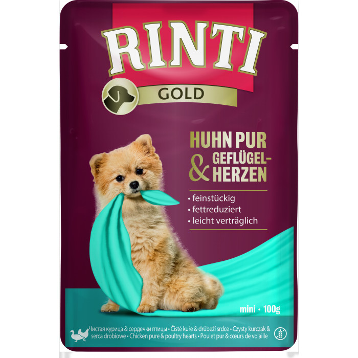FINNERN MIAMOR Rinti gold консервированный корм для взрослых собак, с курятиной и птичьими сердечками 