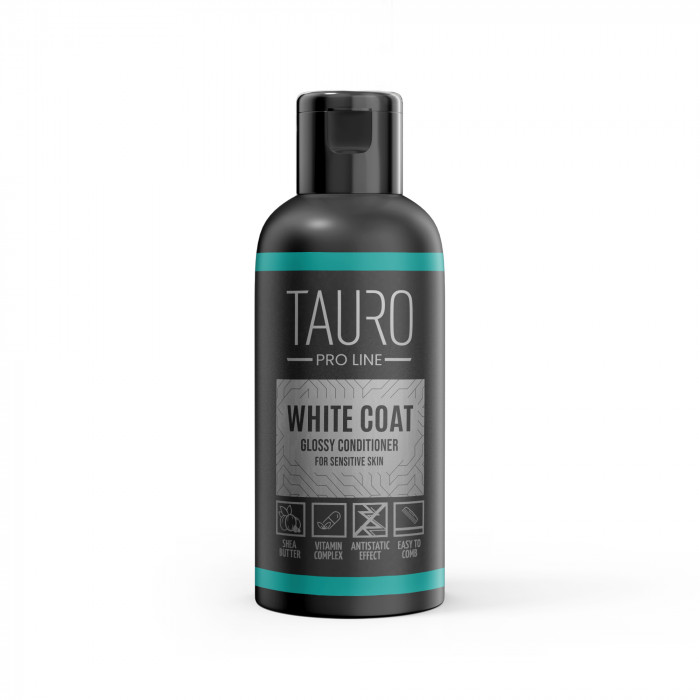 TAURO PRO LINE White Coat разглаживающий кондиционер для шерсти собак и кошек белого окраса 