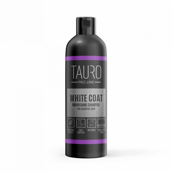 TAURO PRO LINE White Coat, питательный шампунь для белошерстных собак и кошек 