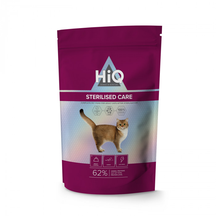 HIQ сухой корм для для взрослых кошек после стерилизации 