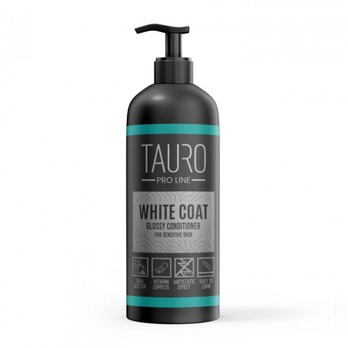TAURO PRO LINE White Coat разглаживающий кондиционер для шерсти собак и кошек белого окраса 