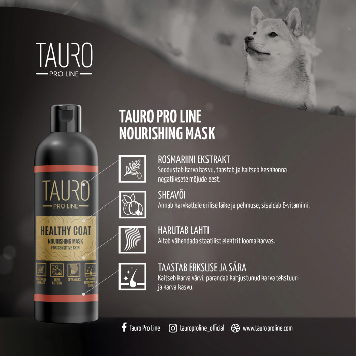 TAURO PRO LINE Healthy Coat, koera- ja kassikarva toitemask 