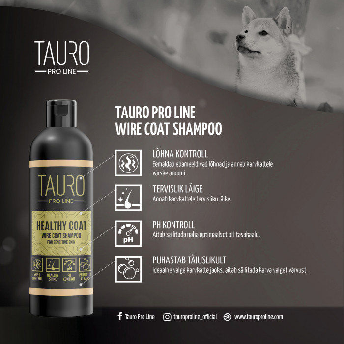 TAURO PRO LINE Healthy Coat, koera- ja kassišampoon karmile karvale 