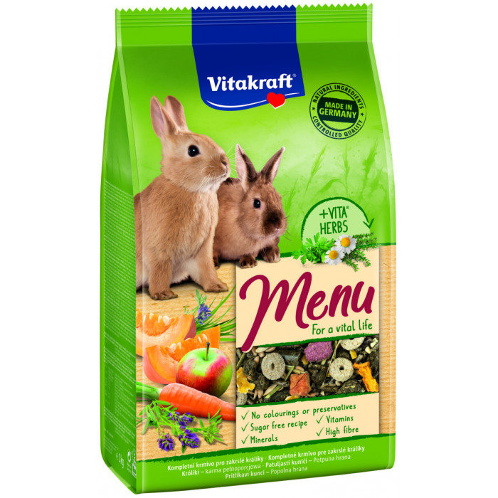 VITAKRAFT MENU полнорационный корм для карликовых кроликов 