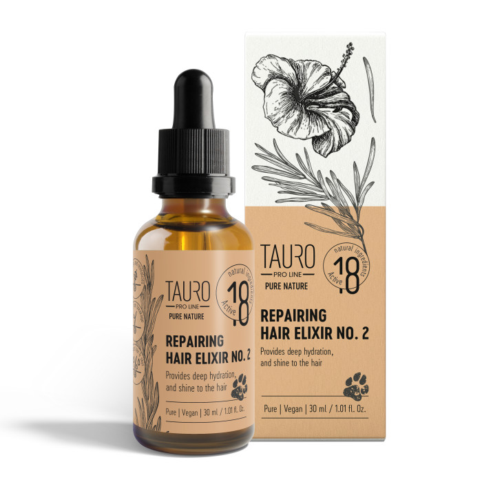 TAURO PRO LINE Pure Nature Repairing Elixir No. 2, koera- ja kassikarva taastuseliksiir 