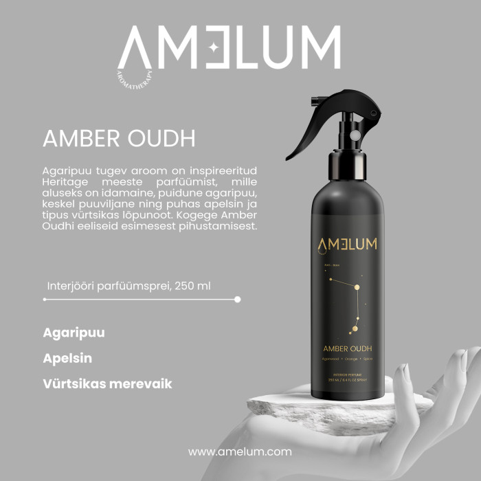 AMELUM Amber Oudh, interjööri parfüümsprei 