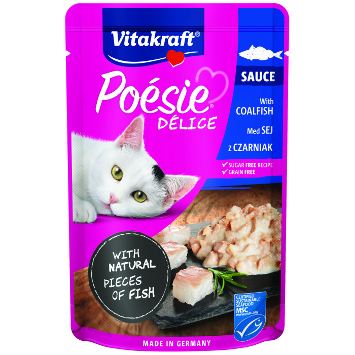 VITAKRAFT POESIE DELICE консервированный корм для взрослых кошек, с треской 