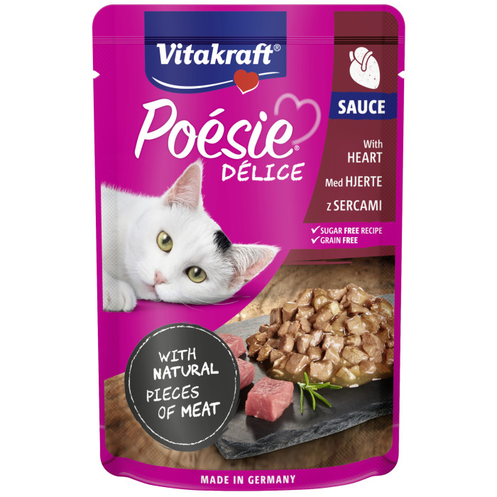 VITAKRAFT POESIE DELICE консервированный корм для взрослых кошек, с сердечками 