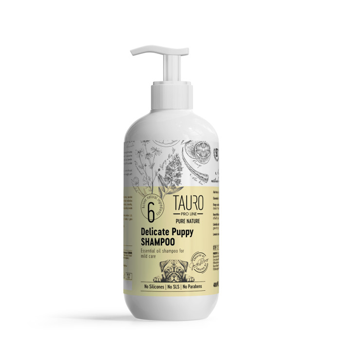 TAURO PRO LINE Pure Nature Delicate Puppy, õrnhooldav šampoon kutsikate karvkattele 