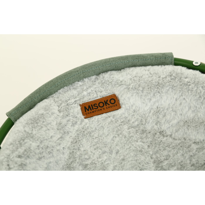 MISOKO Лежак для домашних животных, круглый, двойной, стальной каркас 