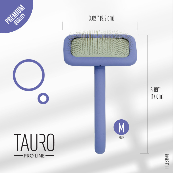 TAURO PRO LINE Расческа-щетка деревянная, прямоугольной формы 