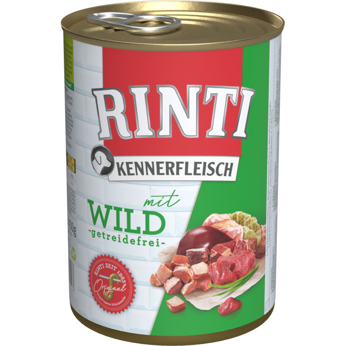 FINNERN RINTI Kennerfleisch консервированный корм для взрослых собак, с дичью 