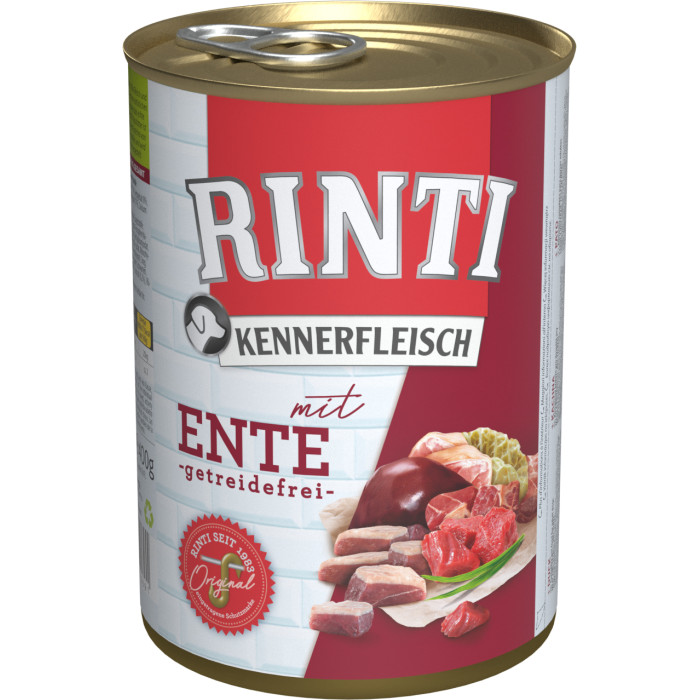 FINNERN RINTI Kennerfleisch консервированный корм для взрослых собак, с мясом утки 