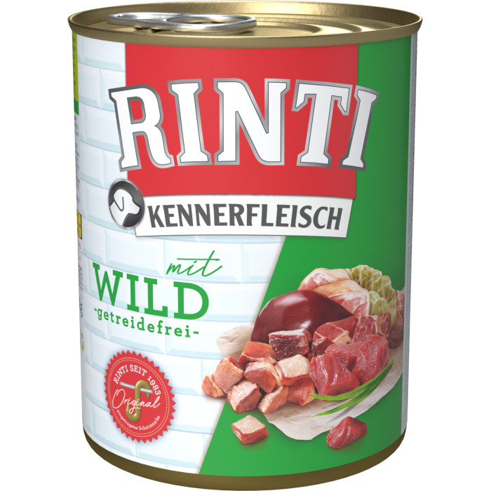 FINNERN RINTI Kennerfleisch консервированный корм для взрослых собак, с дичью 