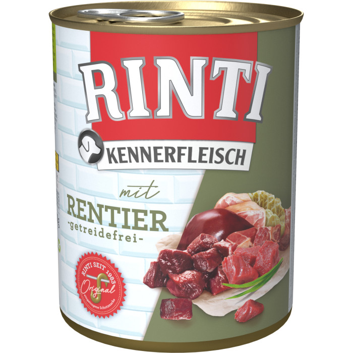FINNERN RINTI Kennerfleisch консервированный корм для взрослых собак, с олениной 