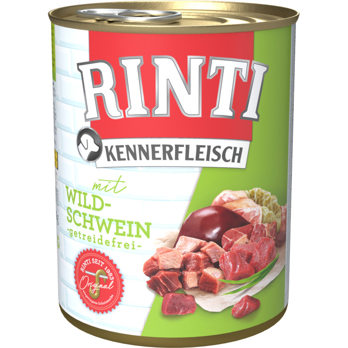 FINNERN RINTI Kennerfleisch консервированный корм для взрослых собак, с мясом кабана 