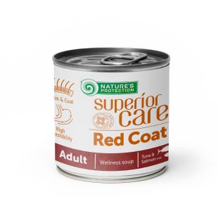 NATURE'S PROTECTION SUPERIOR CARE Red Coat кормовая добавка - бульон для взрослых собак всех пород, c лососем и тунцом 140 мл x 6