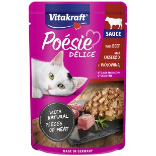 VITAKRAFT POESIE DELICE консервированный корм для взрослых кошек, с говядиной 85 г x 23