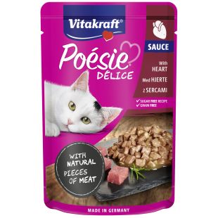 VITAKRAFT POESIE DELICE консервированный корм для взрослых кошек, с сердечками 85 г x 23