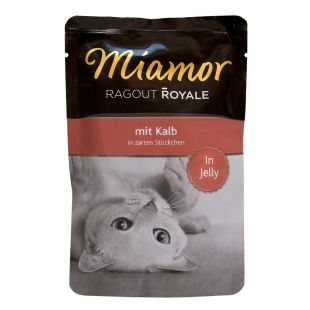 FINNERN MIAMOR Ragout royale консервированный корм для взрослых кошек, с телятиной, в желе 100 г x 22
