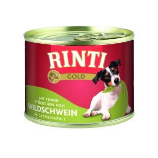FINNERN RINTI gold konservsööt täiskasvanud koertele metssealihaga 185 g x 12