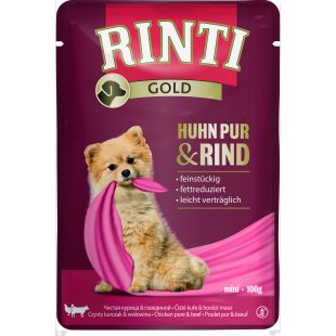FINNERN MIAMOR Rinti gold консервированный корм для взрослых собак, с курятиной и говядиной 100г x 10