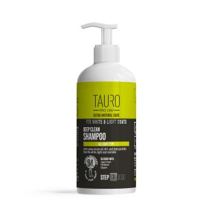 TAURO PRO LINE Ultra Natural Care sügavpuhastav šampoon õhukese valge karvaga koertele ja kassidele 1000 ml