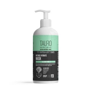 TAURO PRO LINE Ultra Natural Care интенсивно увлажняющая маска для шерсти и кожи собак и кошек белого, светлого окраса 1000 мл